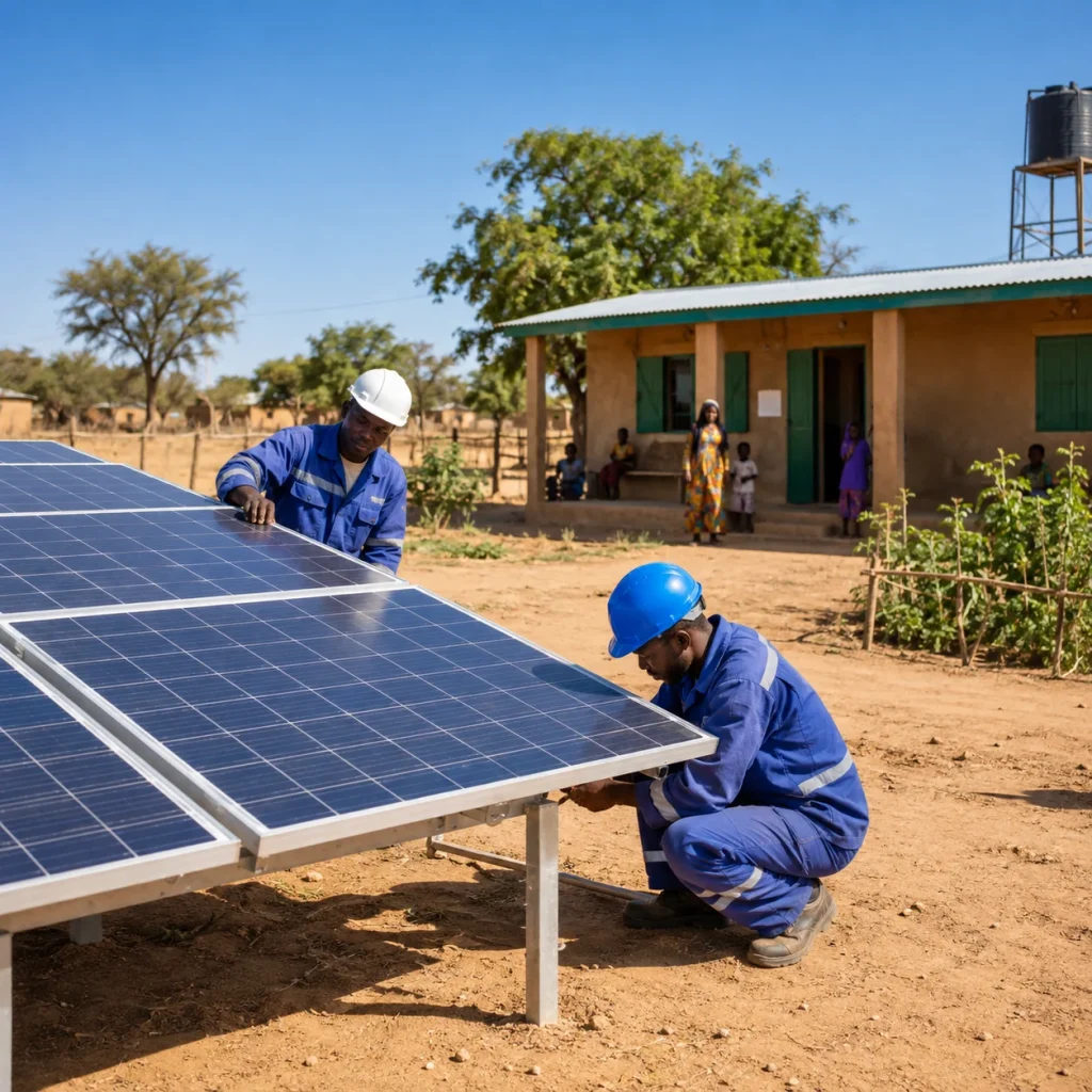 Community solar energy installation in Niger